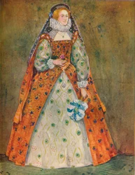 Eine Frau aus der Zeit von Elisabeth, 1907