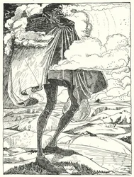 „Wir sahen den Riesen über die Hügelspitzen schreiten, sein Mittagessen in einem Sack tragend“