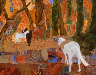 Ponys im Wald