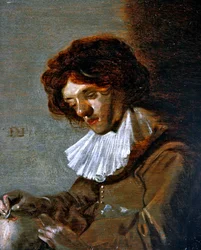 Studie eines jungen Mannes beim Trepanieren