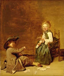 Kinder beim Kartenspielen