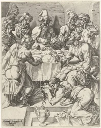 Maria Magdalena wäscht die Füße Christi
