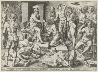 Paulus tauft die Einwohner von Ephesus