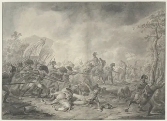 Gefangennahme des russischen Generals Hermann während der Schlacht bei Bergen, 1799