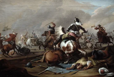 Der Zusammenstoß der Kavallerie, 1770
