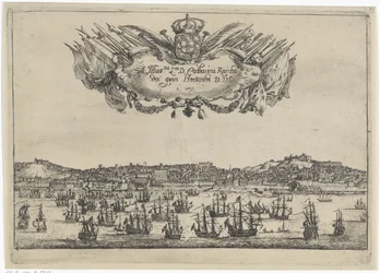 Ansicht der Stadt und des Hafens von Lissabon
