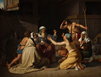 Noah und seine Familie in der Arche, 1835