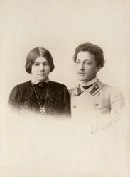 Alexander Blok, russischer Dichter, mit seiner Frau Lyuba