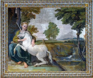 Jungfrau mit einem Einhorn, 1604-05