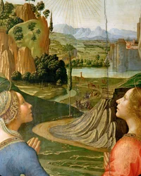 Christus in Herrlichkeit mit den Heiligen Benedetto, Romualdo, Attinea und ...