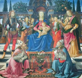 Madonna und Kind mit den Erzengeln und den heiligen Bischöfen Justus und Zenobius