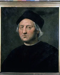 Porträt von Christoph Kolumbus - zugeschrieben Ghirlandaio, Schifffahrtsmuseum von Genua - Pegli