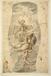 Deckenentwurf mit Apollo