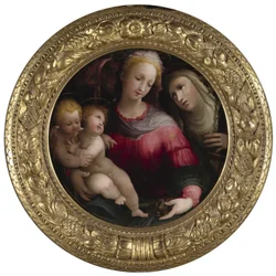 Madonna mit Kind, dem jungen Johannes dem Täufer und der heiligen Katharina von Siena