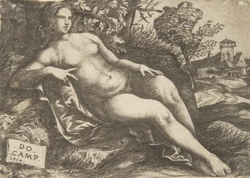 Nackte Frau Venus in einer Landschaft liegend, 1517