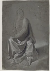 Draperiestudie (möglicherweise Studie des Gewandes von Matthäus dem Evangelisten)