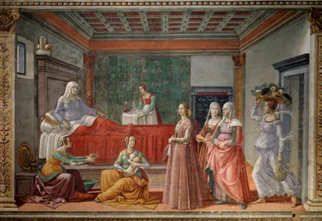 Die Geburt des Heiligen Johannes des Täufers (Fresko)