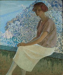 Calma argentea. Porträt von Alma Fidora, 1922