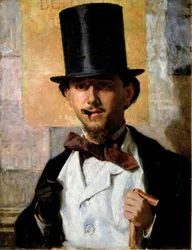 Porträt des italienischen Malers Bernardo Celentano