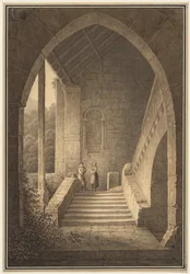 Äußere Treppe einer gotischen Ruine