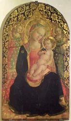 Madonna der Demut mit zwei Engeln, 1460