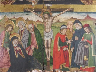 Tafel mit der Kreuzigung vom Retabel, 15. Jahrhundert