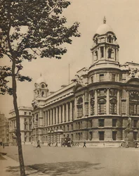 Das Gehirn der Verteidigung: Britisches Kriegsministerium in Whitehall, ca. 1935