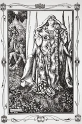 An der Tür einer... stand eine Dame, 1905