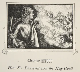 Wie Sir Launcelot den Heiligen Gral sah, Illustration aus 