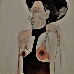 Nachdenkliche Weibliche Figur