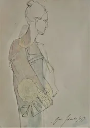 Elegantes Frauenprofil