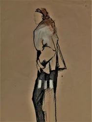 Stehende Frauenskizze