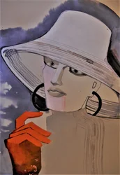 Stilvolle Frau mit Hut