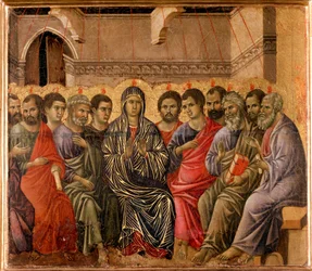 Pfingsten Rückseite des Maestà-Altarbildes