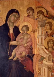 Madonna mit Kind auf dem Thron (La Maestà-Altarbild)
