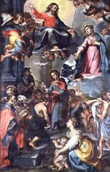 Taufe Christi, im Stil von Barocci