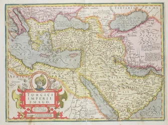 Karte des Osmanischen Reiches, aus dem Mercator-Atlas veröffentlicht von Jodocus Hondius (1563-1612) Amsterdam, 1606