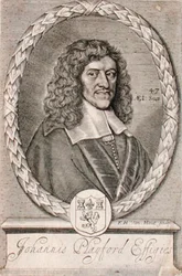 Porträt von John Playford (1623-86) graviert von Frederick Hendrick van Hove (c.1628-98)