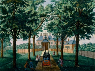 Haus Westerhout, aus Het Zeganpralent Kennemerlant von Hendrick de Leth und Matthias Brouerius Van Nidek, veröffentlicht um 1700-1730