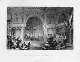 Inneres eines maurischen Palastes, Algier, Algerien, 1839