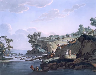 Pferde überqueren einen Fluss, 1812-13