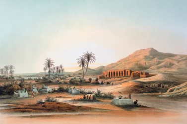 Tempel von Seti I in Qurnah, Ägypten, 19. Jahrhundert