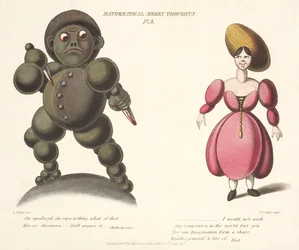 Pl.3 aus Mathematical Merry Thoughts, graviert von F.C. Hunt, um 1820-30