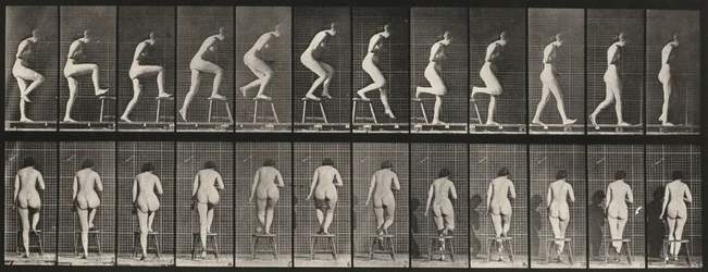 Teller Nummer 180. Auf und über einen Stuhl steigen, 1887