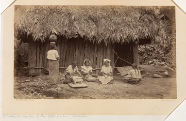 Hausarbeiten der Kaffeepflücker, Las Nubes, Guatemala