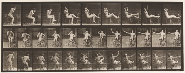 Tafel 247. Sich hinsetzen, Füße auf den Stuhl stellen