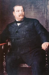 Grover Cleveland (1837-1908) (Farblithografie)