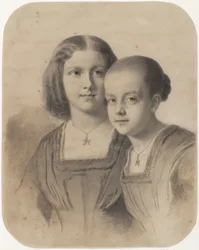 Porträt von Woltera Geertruida, Gräfin von Limburg Stirum und Gräfin Frederika Augusta