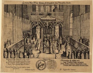 Die Krönung von König Ferdinand II. als Heiliger Römischer Kaiser