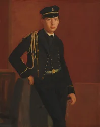 Achille De Gas in der Uniform eines Kadetten
